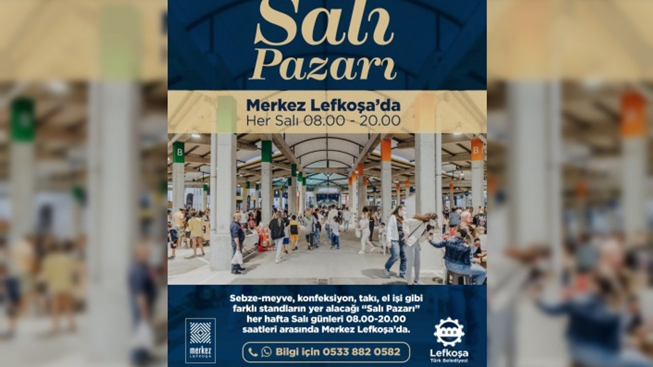 Başkentin ilk Salı Pazarı, Merkez Lefkoşa’da kuruldu
