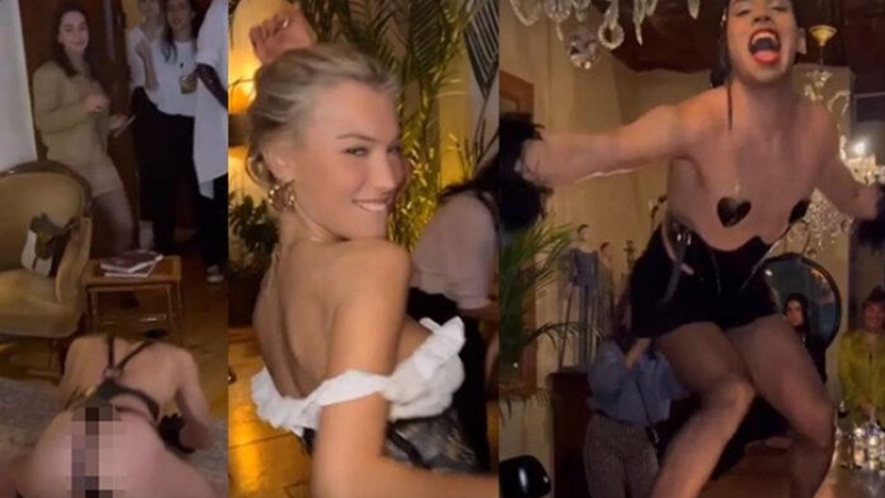 İstanbul’da sıra dışı partiye ünlü akını! Yarı çıplak deri kostümlü kişiler…