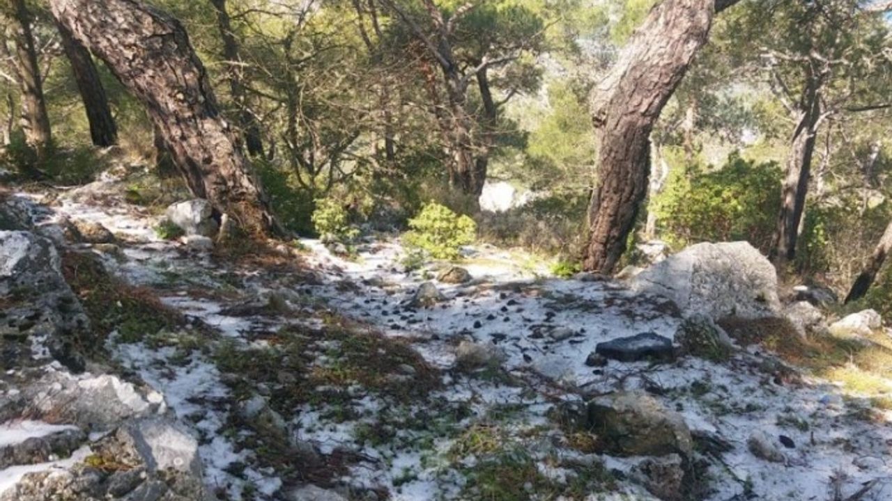 Selvili Tepe ile Alevkayası arasında kar yağışı gerçekleşti