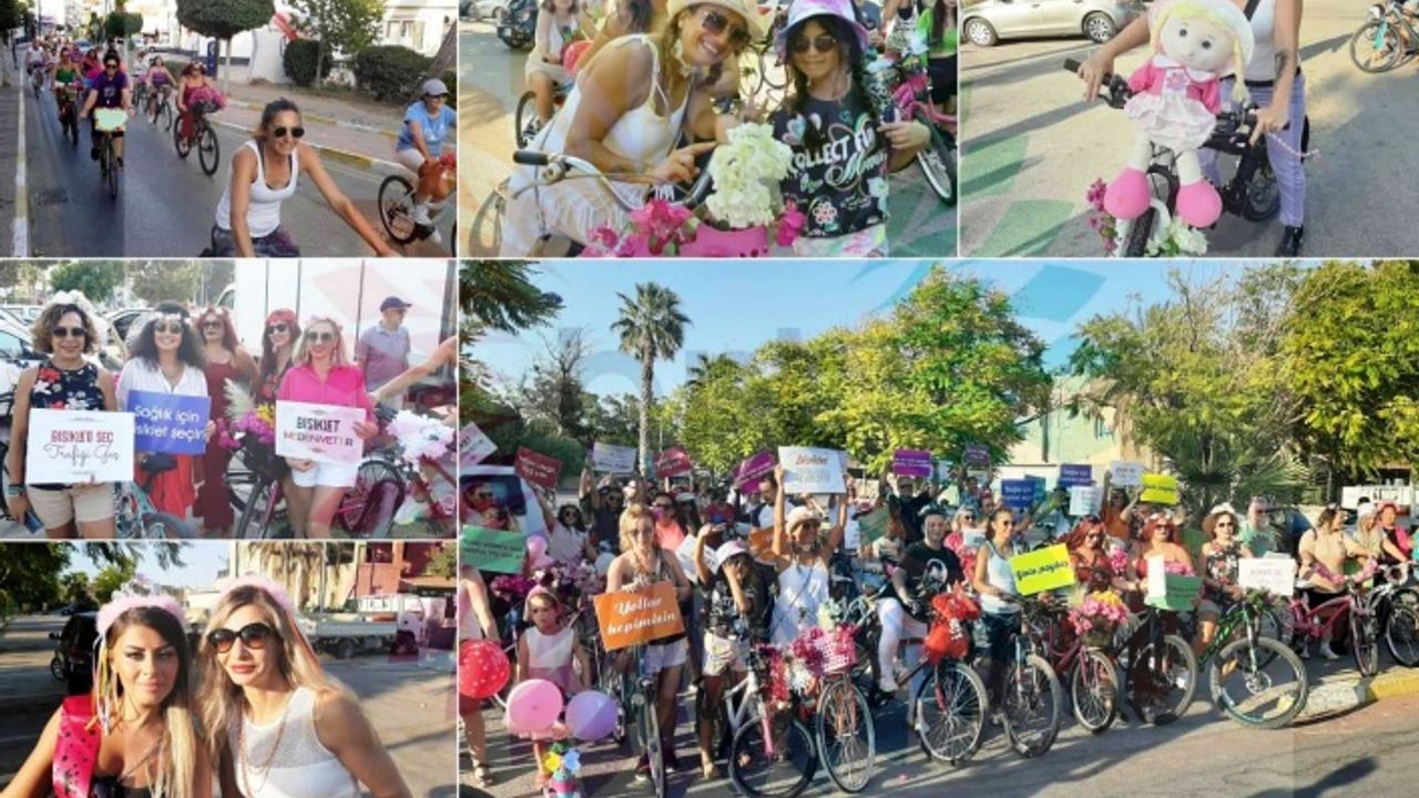 Süslü Kadınlar Bisiklet Turu Girne’de yapıldı