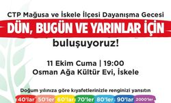 CTP Gazimağusa ve İskele İlçeleri dayanışma gecesi düzenliyor