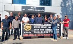 KTOEÖS, Milli Eğitim Bakanlığı önünde eylem yaptı