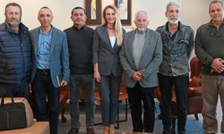 Nilden Bektaş Erhürman, Taşocakları Birliği başkanı ve beraberindeki heyetle görüştü