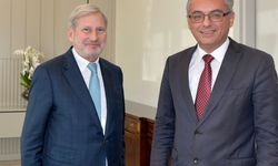 Cumhurbaşkanı Tufan Erhürman Johannes Hahn’ı kabul etti