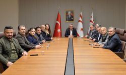 Cumhurbaşkanı Erhürman, Özgür İş İnsanları Derneği yetkililerini kabul etti