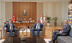 Cumhurbaşkanı Tufan Erhürman, İzmir Büyükşehir Belediye Başkanı Cemil Tugay'ı kabul etti