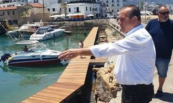 Ataoğlu, Girne Antik Liman’daki iskele çalışmalarını inceledi