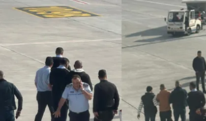 Ercan'da polis operasyonu: Uçak geri indirildi!