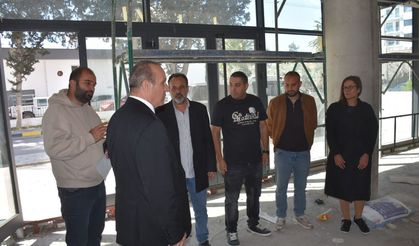 Ataoğlu, yapımı devam eden Devlet Tiyatroları binasını ziyaret ederek incelemelerde bulundu