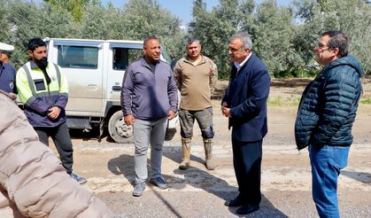 Başkan Uluçay Mutluyaka’da su altyapı çalışmalarını yerinde inceledi