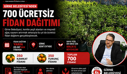 Girne Belediyesi’nden 700 ücretsiz fidan dağıtımı