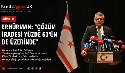 Cumhurbaşkanı Erhürman: “Kıbrıs Türk halkının çözüm iradesi benim aldığım yüzde 63 oyun dahi üzerindedir”
