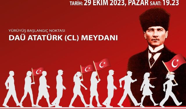 DAÜ Türkiye Cumhuriyeti’nin 100. yılı için yürüyecek