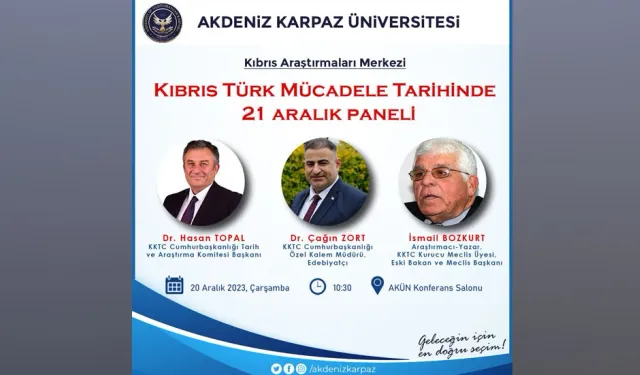 AKÜN, “Kıbrıs Türk Mücadele Tarihinde 21 Aralık” başlıklı bir panel düzenleyecek