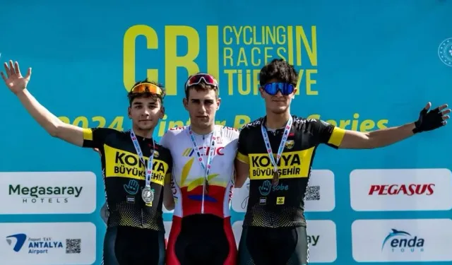 Kıbrıslı Türk bisikletçi Emre Kaplan, Alanya'da birinci oldu