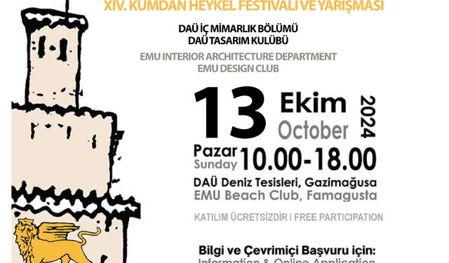 DAÜ 14.Kumdan Heykel Festivali ve Yarışması Pazar günü yapılacak