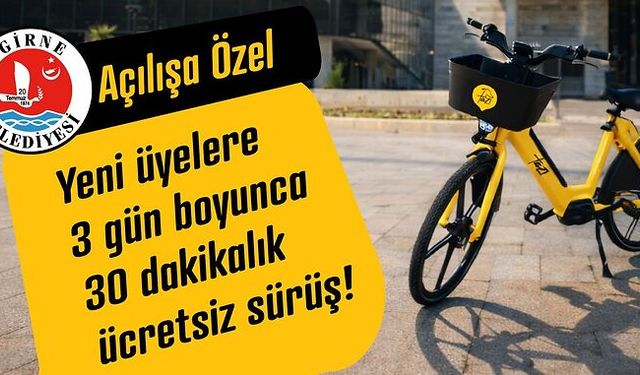 Girne Belediyesi’nden çevreci ulaşım hamlesi: Mikromobilite uygulaması hayata geçti