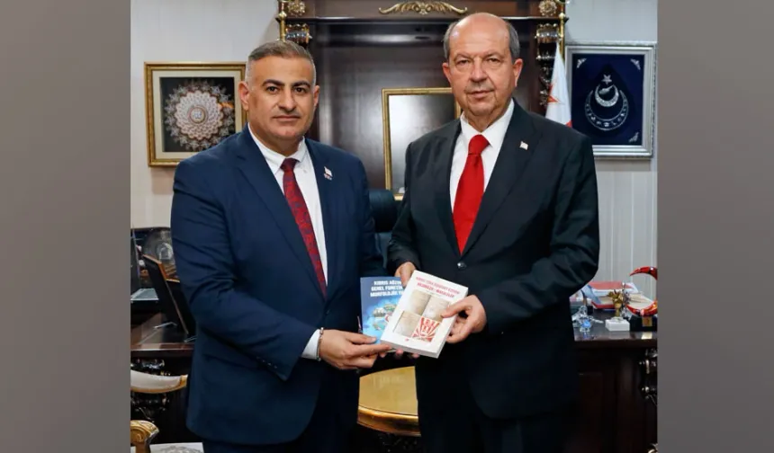 Cumhurbaşkanı Tatar’a kitap takdim edildi