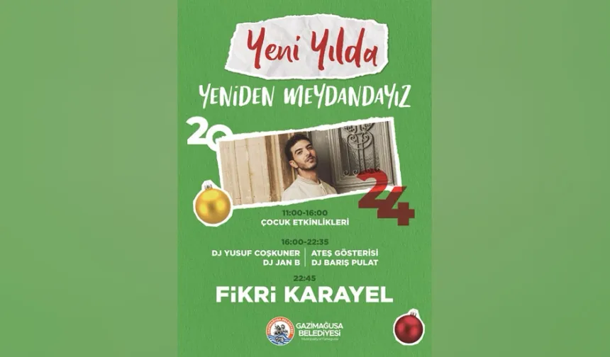 Gazimağusa Belediyesi dolu dolu bir programla yeni yılı karşılamaya hazırlanıyor