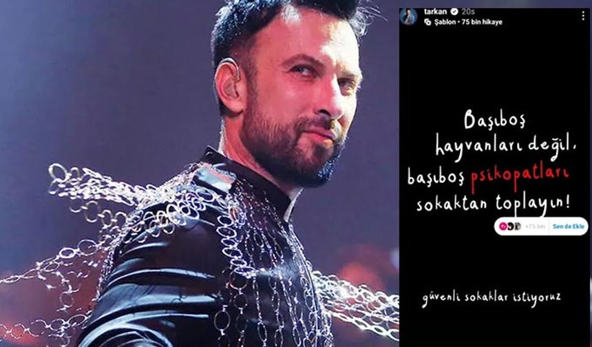 Tarkan: Başıboş psikopatları sokaktan toplayın, güvenli sokaklar istiyoruz