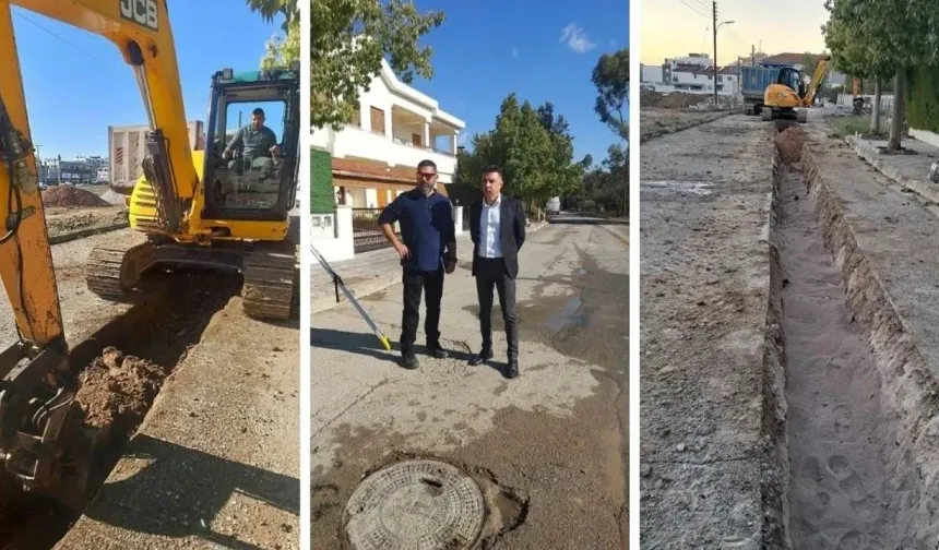 Gönyeli-Alayköy Belediyesi’nin altyapı yatırımları devam ediyor