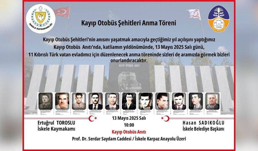 Kayıp Otobüs Şehitleri İlk Kez Anılacak