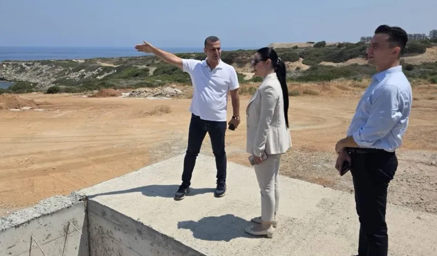 Girne Kaymakamı, Esentepe'de inşaat alanlarını ziyaret etti