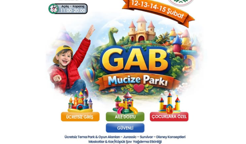 GAB mucize parkı yarıyıl tatilinde kapılarını açıyor