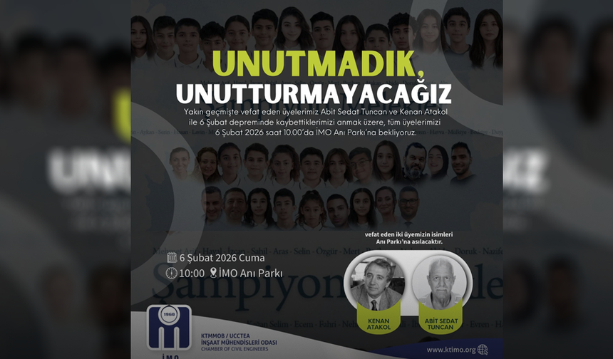 İMO, Şampiyon Melekler için anma etkinliği düzenliyor