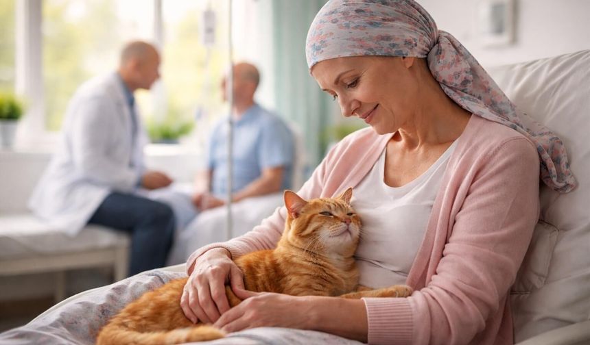 Kediler kanser tedavisinde umut ve moral kaynağı oluyor