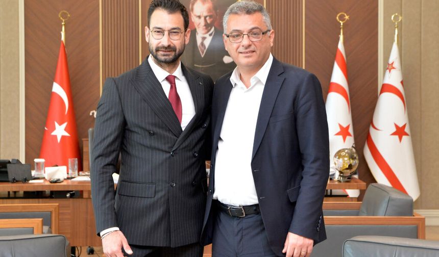 Cumhurbaşkanı Tufan Erhürman, milli atlet Yiğitcan Hekimoğlu ile görüştü