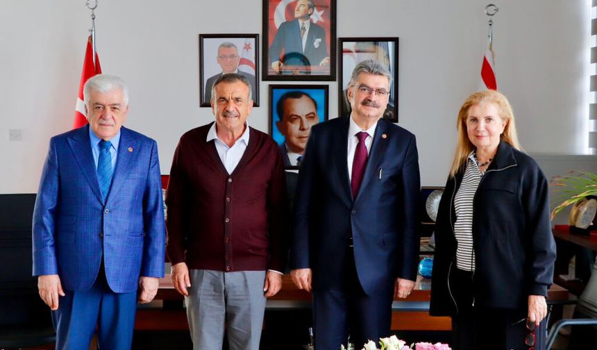 Türkiye ve KKTC Dostluk Grubu heyetinden Gazimağusa Belediyesi Başkanı Uluçay’a ziyaret