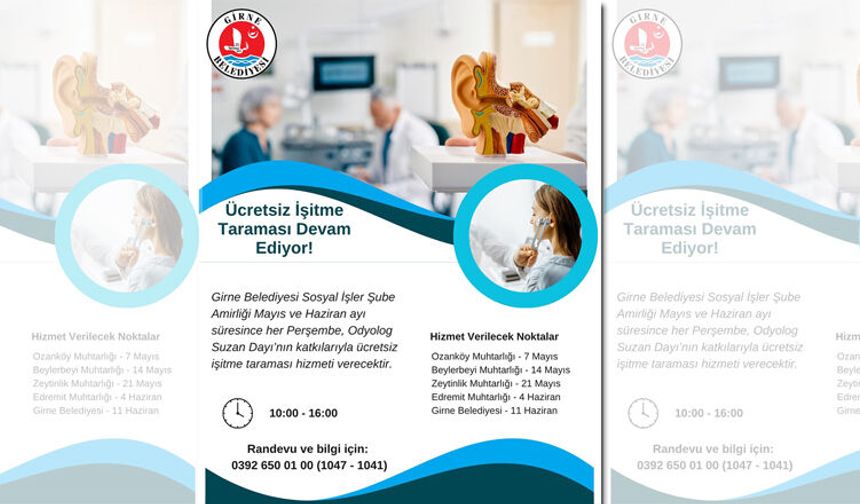 Girne Belediyesi’nden vatandaşlara ücretsiz işitme taraması