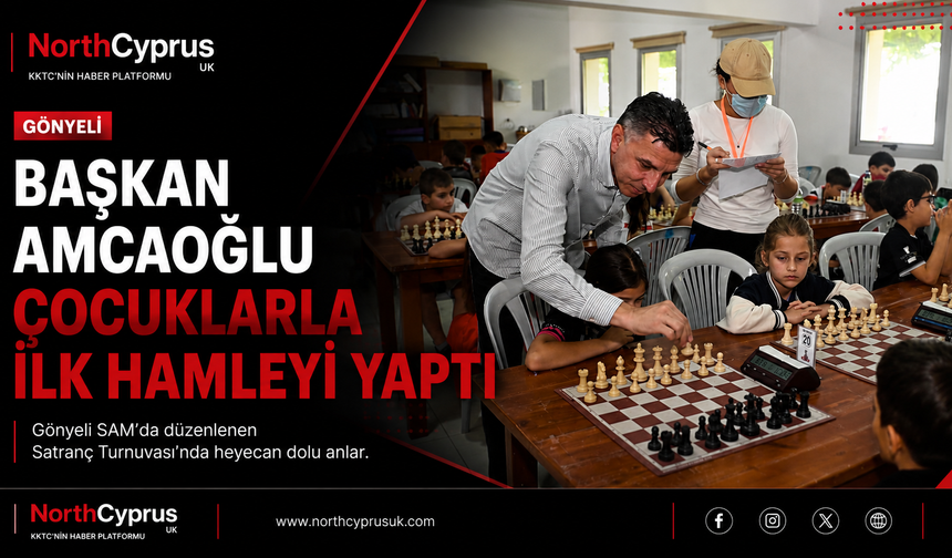 Başkan Amcaoğlu çocuklarla ilk hamleyi yaptı