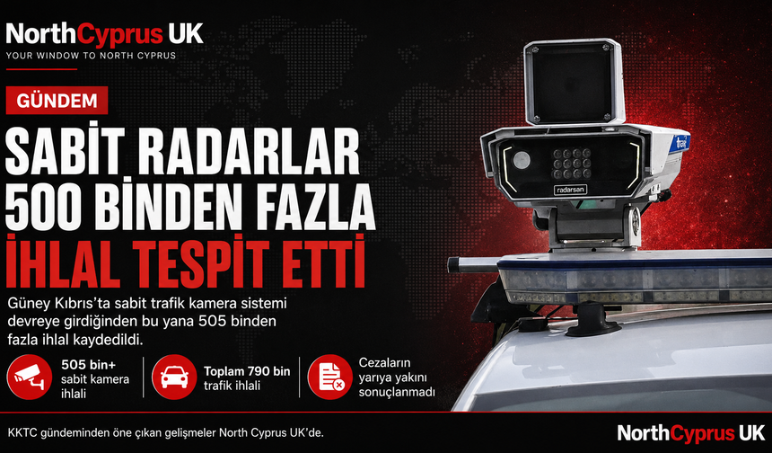 Sabit radarlar 500 binden fazla ihlal tespit etti