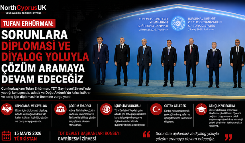 Tufan Erhürman: Sorunlara diplomasi ve diyalog yoluyla çözüm aramaya devam edeceğiz