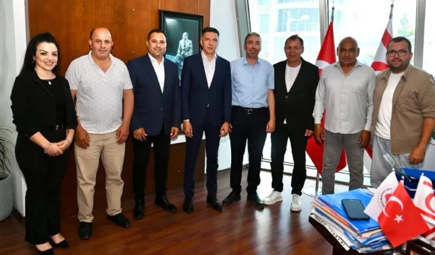 KTSYD Başkanı Özsoy ve yönetimi Amcaoğlu’nu ziyaret etti