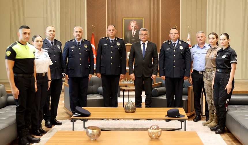 Cumhurbaşkanı Tufan Erhürman, Polis Genel Müdürü Ali Adalıer ve beraberindeki heyeti kabul etti