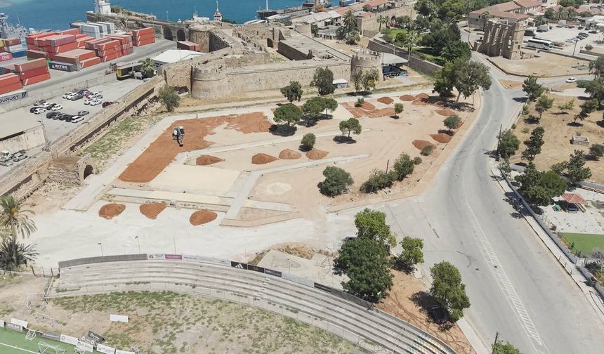 Othello Kalesi çevresindeki 2. etap park projesi devam ediyor