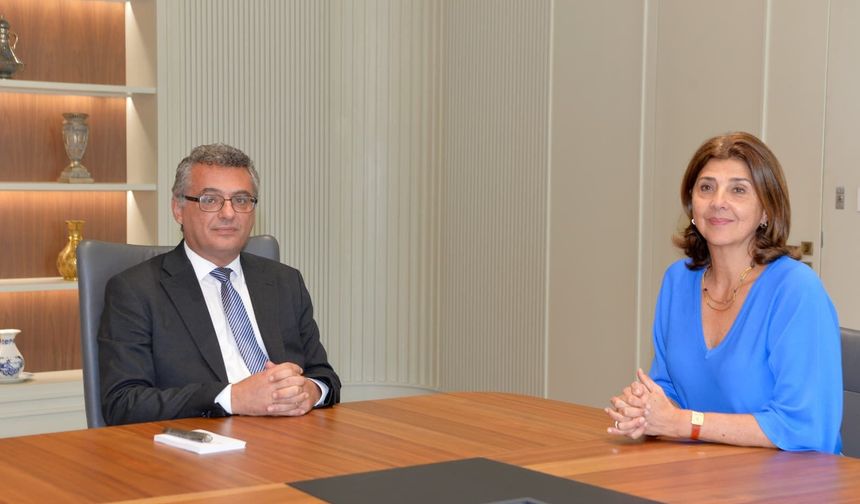 Cumhurbaşkanı Tufan Erhürman, BM Genel Sekreteri’nin Kıbrıs Kişisel Temsilcisi María Angela Holguín Cuellar'ı kabul etti