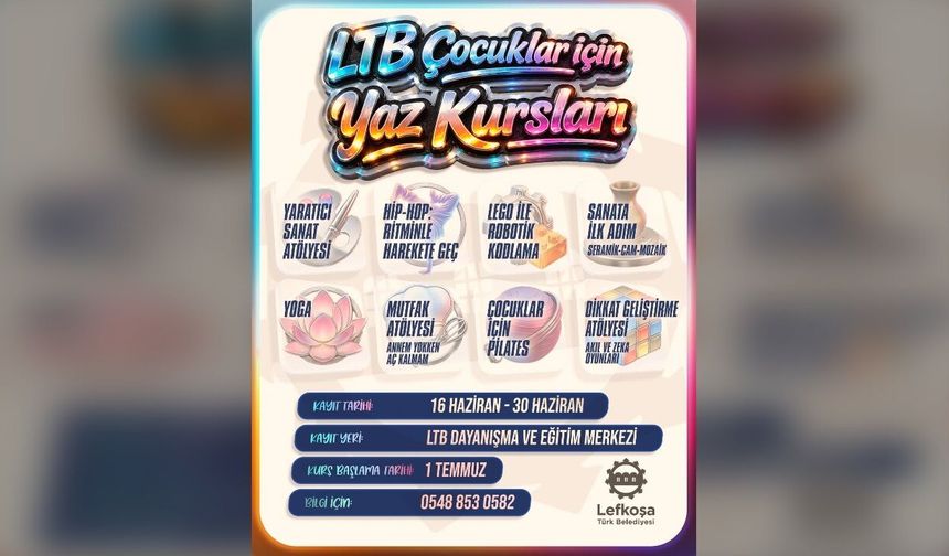 LTB Yaz Atölyeleri İçin Kayıtlar 16 Haziran’da başlıyor