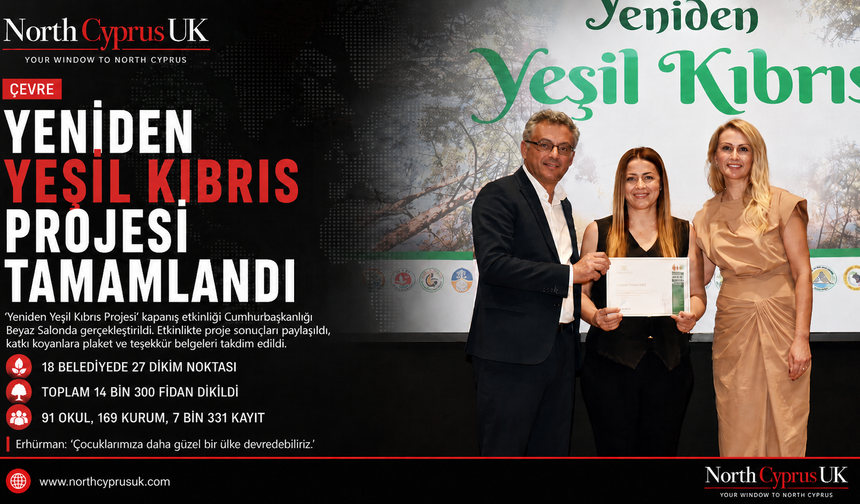 Yeniden Yeşil Kıbrıs projesiyle ülkeye 14 bin 300 fidan dikildi