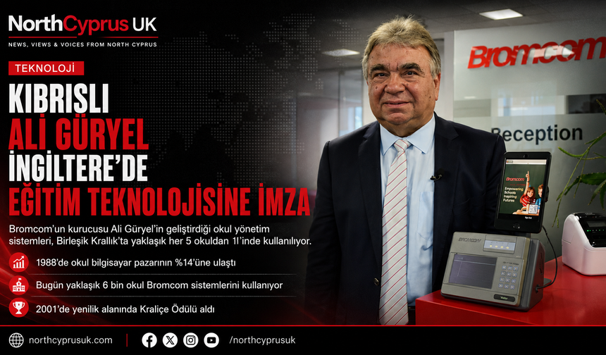 Kıbrıslı Türk Ali Güryel’in geliştirdiği sistemler, Birleşik Krallık’ta binlerce okulda kullanılıyor