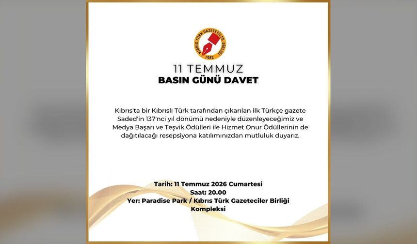 Gazeteciler Birliği’nden 11 Temmuz Basın Günü resepsiyonu