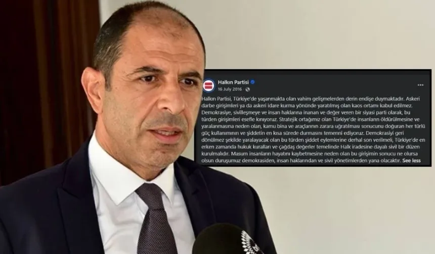 Özersay, 15 Temmuz'un 10. yılında HP'nin 2016'daki açıklamasını hatırlattı