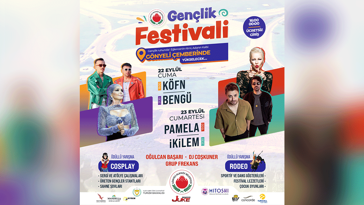 Gönyeli-Alayköy Gençlik Festivali Bu Yıl 22-23 Eylül’de Yapılacak