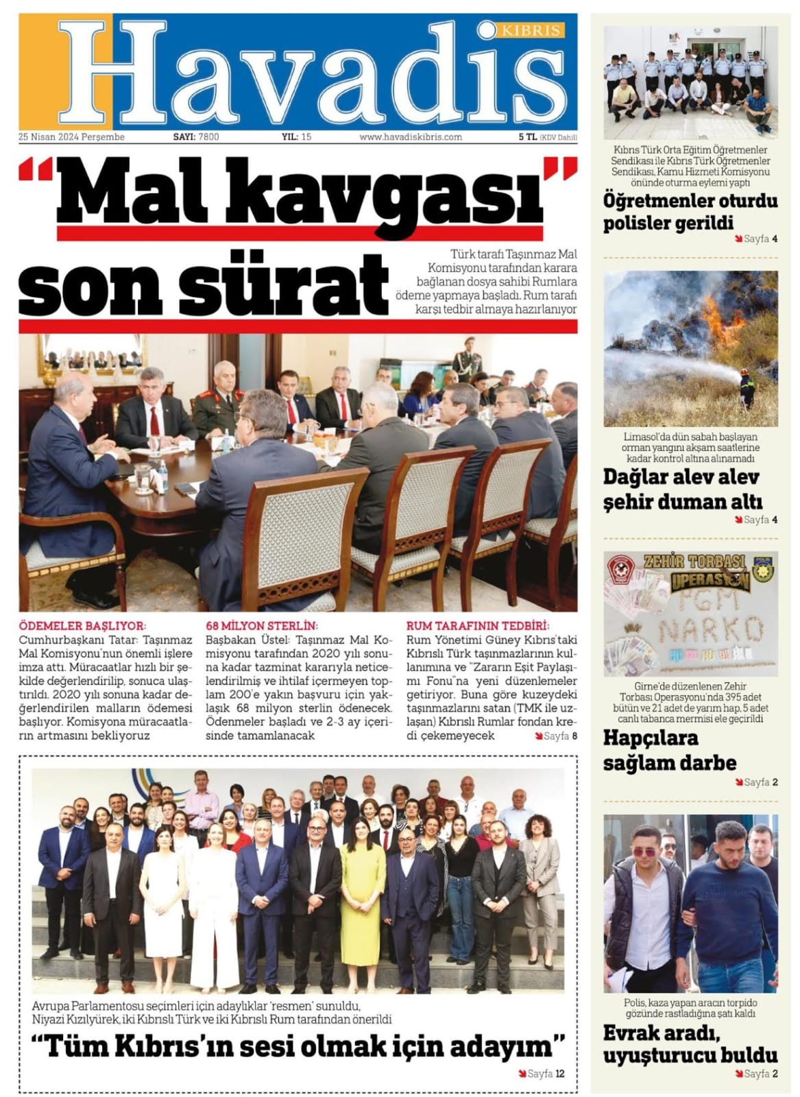 Gazete Manşetleri 25 Nisan2