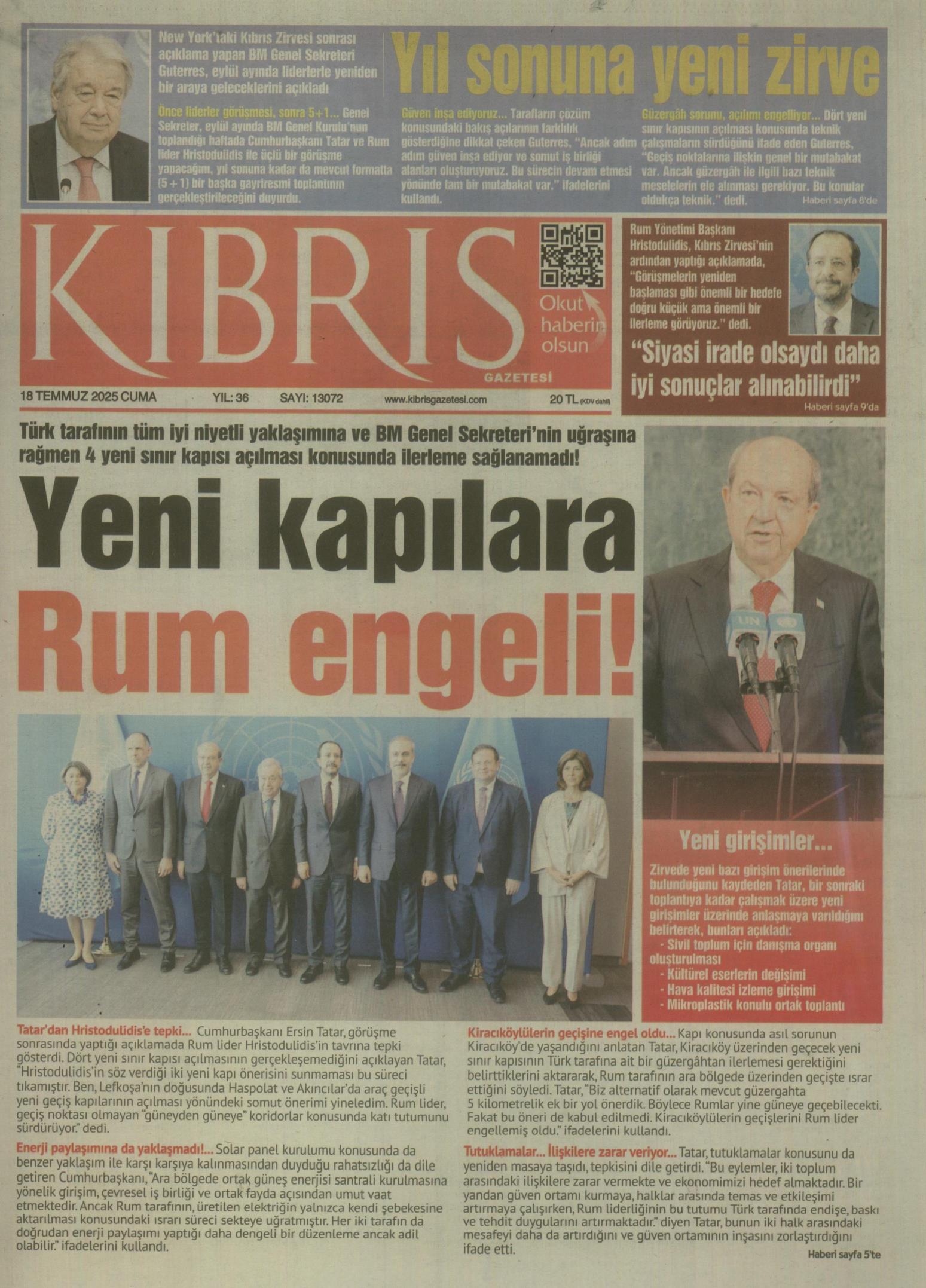 K I B R I S G A Z E T E S I 20250718