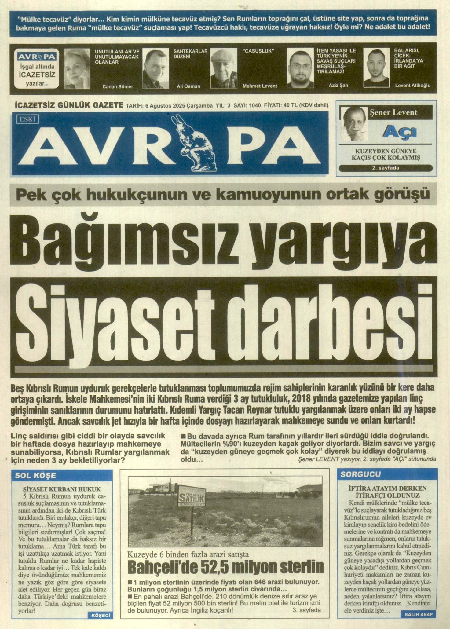 A V R U P A G A Z E T E S I 20250806