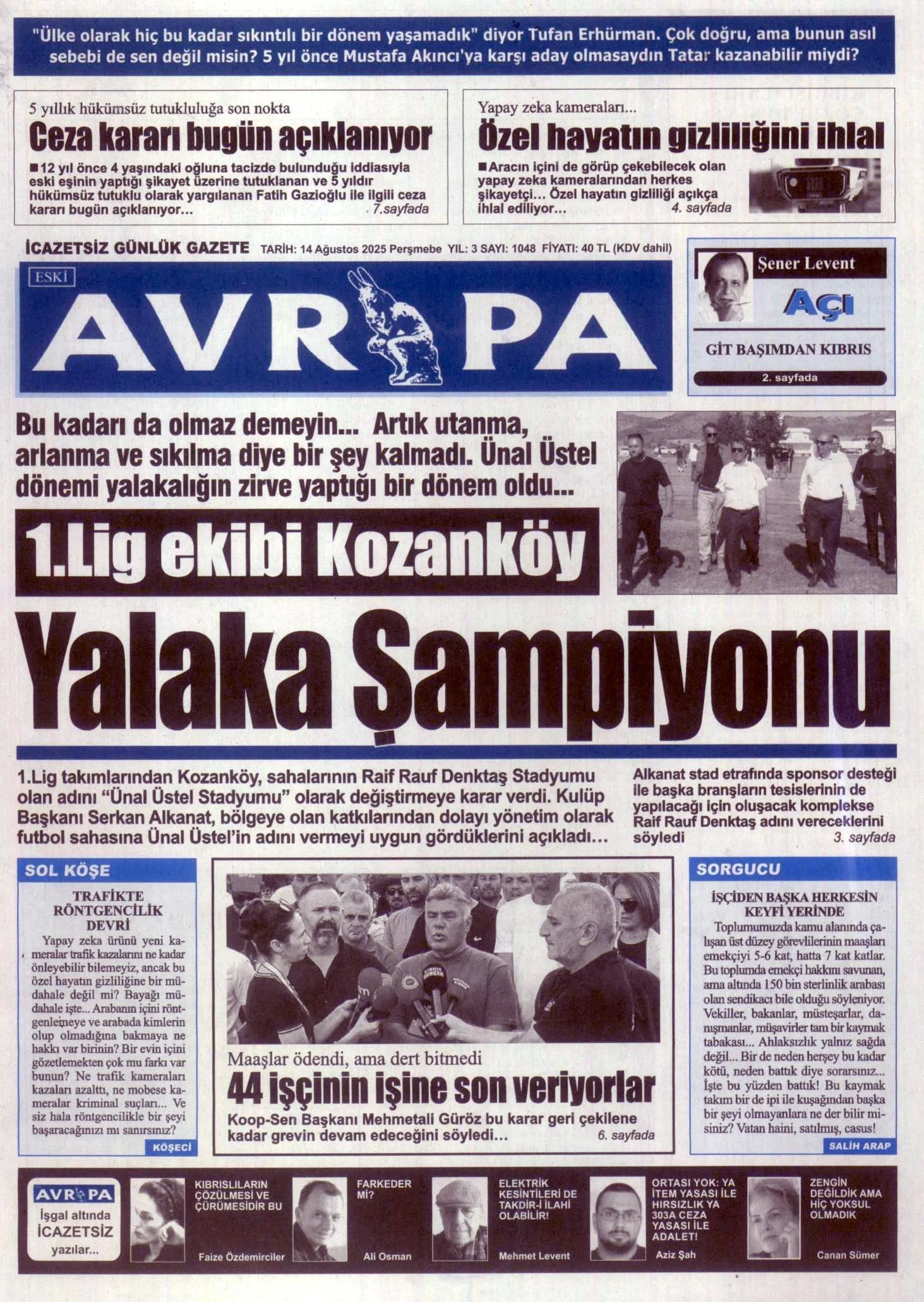 A V R U P A G A Z E T E S I 20250814